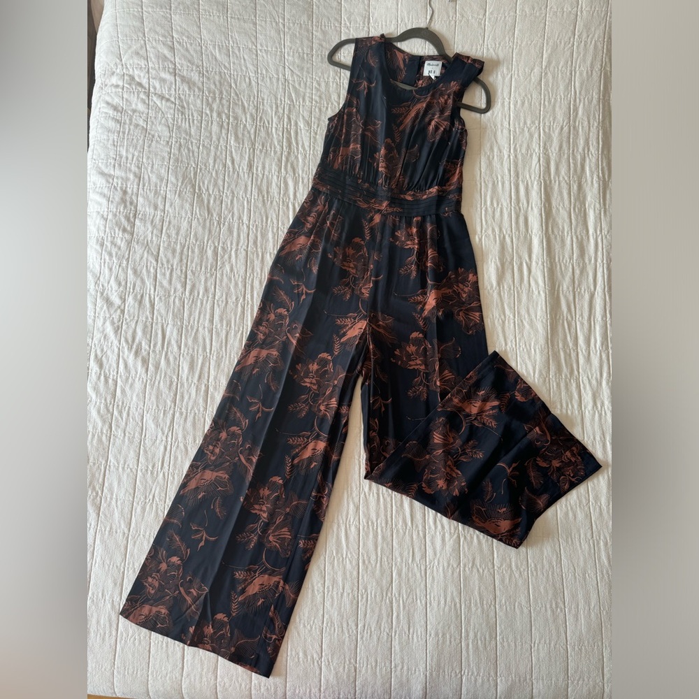 NWT Madewell x No. 6 silk button back jumpsuit